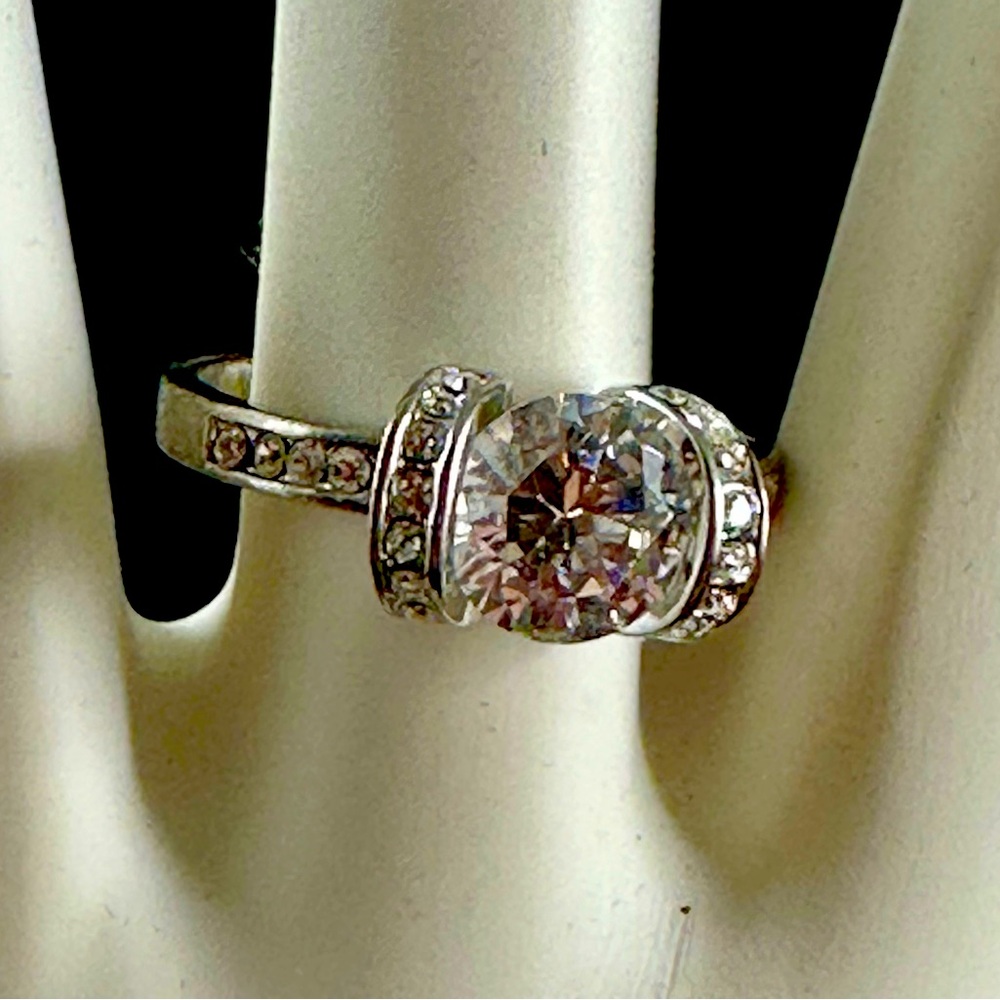 Premier Designs 2CT CZ Silver Ring, Brand New!!